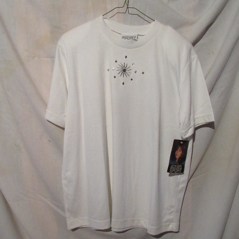 Jaclyn Smith White Tee Shirt